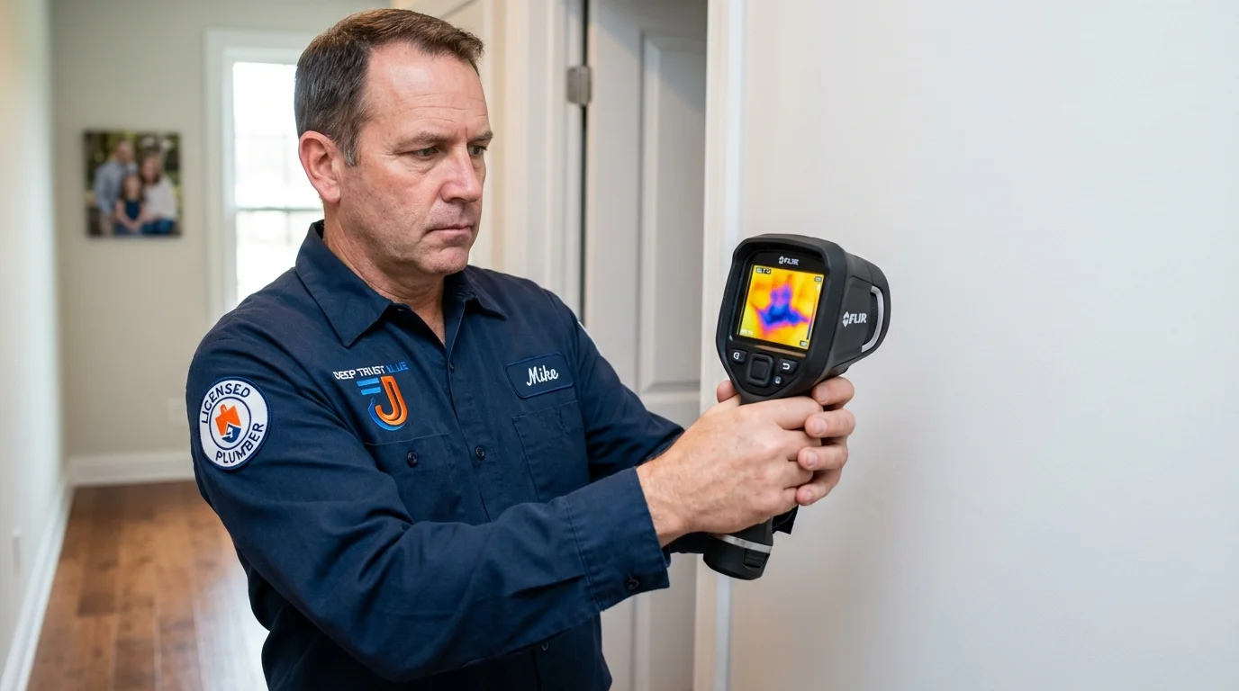 Thermal imaging leak detection by Johns Plumbing LLC in Ayer